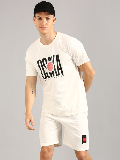 White Printed Regular Fit Co-Ords Set